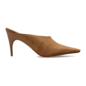 Balenciaga Gevlamde muilen Duchesse - Dames - Muiltjes - Bruin - 41 EU - Leer - Schoenen