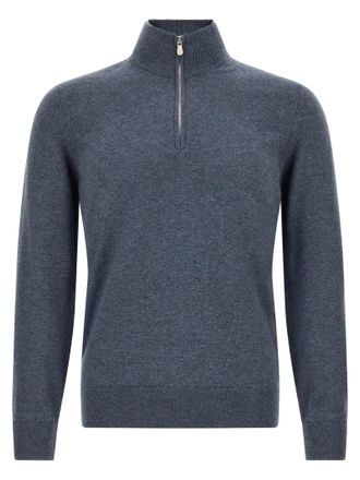 Brunello Cucinelli Blue Cashmere Mens Cardigan