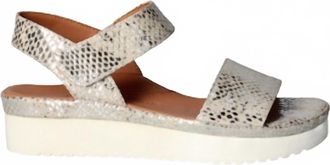 L'Amour Des Pieds Womens Snake Abrilla Sandals In Silver/gold