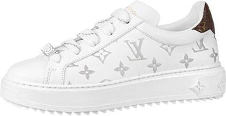 Louis Vuitton (WMNS) LOUIS VUITTON Time Out Sneakers White with Silver Monogram 1A9HB7