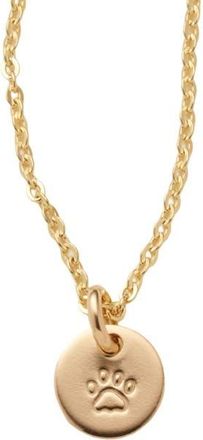 Made by Mary Fur Baby Disc Necklace in Silver at Nordstrom