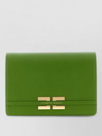 Elisabetta Franchi logo clutch bag chain shoulder strap
