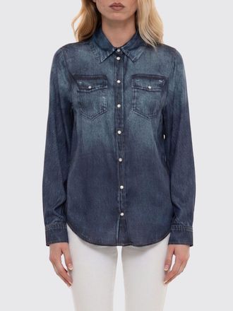 Liu Jo Denim Print Satin Shirt