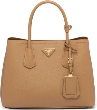 Prada Double Saffiano tote bag - women - Calf Leather - OS - Brown