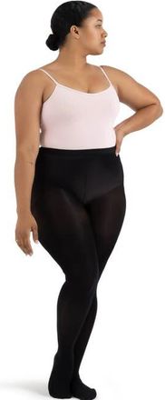 Capezio Ultra Hold Plus Size Footed Tight in Black at Nordstrom, Size 1X