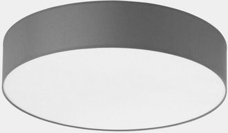 Luminosa Light Designs TK Rondo Lámpara de techo cilíndrica gris de 60 cm, 4 bombillas E27