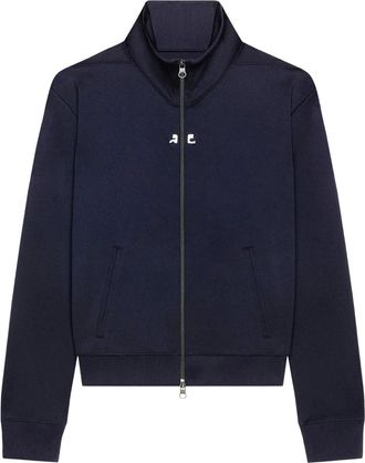 Courrèges Giacca sportiva con ricamo - Blu