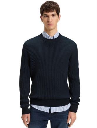 HUGO BOSS trui Boss orange donkerblauw effen