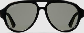 Gucci Pilot Sunglasses, Black