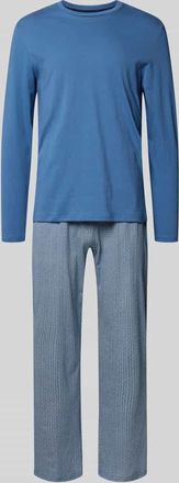 Christian Berg Pyjama mit elastischem Bund in Jeansblau, Größe XXL