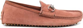 Gucci Horsebit-detail boat shoes - Pink