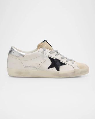 Golden Goose Super-Star Mixed Leather Low-Top Sneakers