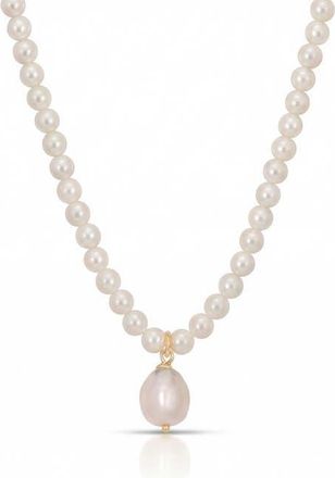 Ettika Freshwater Pendant Bead Necklace in White at Nordstrom
