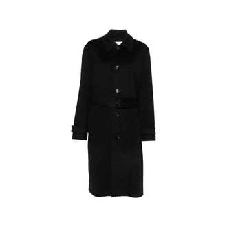 Lardini Enkelrijige Trenchcoat met Riem - Heren - Trenchcoats - Zwart - S - Jassen