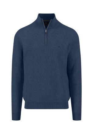Fynch-Hatton Troyer FYNCH-HATTON, Herren, Gr. 4XL, blau (night), Strick, Obermaterial: 100% Baumwolle, unifarben, regular fit taillenbedeckt, Rippb&uuml;ndchen, Pullove