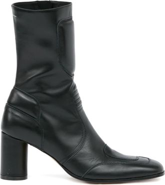 Maison Margiela Zwarte enkellaarsjes voor vrouwen - Dames - Laarzen met Hak - Zwart - 38 EU - Schoenen