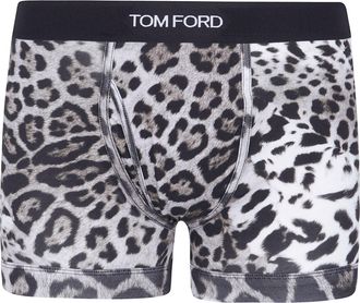 Tom Ford Boxer Brief Snow Leopard Printed Cotton