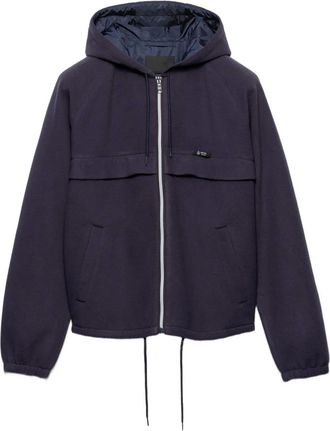 Prada Jack met capuchon en raglan mouwen - Blauw