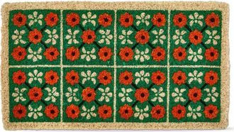 Tag Floral Tiles Coir Mat Multi Coir Everyday in Green at Nordstrom, Size Medium