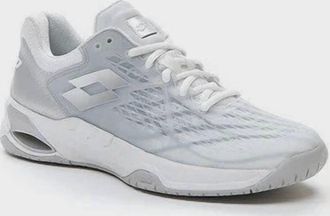 Lotto Womens Mirage 100 Ii Speed Tennis Shoe In All White/cool Grey