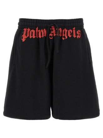 Palm Angels Black Logo Shorts
