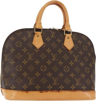 Louis Vuitton Alma Handbag Monogram Canvas Brown Canvas Handbag (Pre-Owned)
