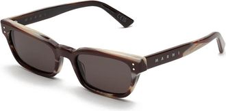 Marni Floosa Chocolate Horn A7C Mens Sunglasses Brown Size 54