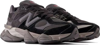 New Balance Unisex Sneakers 9060 Black Black-Castlerock-Rain Clou Trainers Black/castlerock/rain