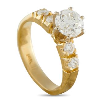 Luxury Bazaar 14K Yellow Gold 1.55ct Diamond Ring MF27-043026