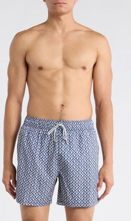 Vintage Summer Swimwear 4-Way Stretch Volley Swim Trunks in Navy at Nordstrom Rack, Size Xx-Large
