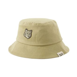 Maison Kitsun&eacute; Bold Fox Head Bucket Hat - unisex - Maison Kitsun&eacute; - Accessories - Beige - XS/S - Accessories