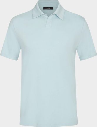 Vince Mens Cotton Knit Johnny Collar Polo Shirt