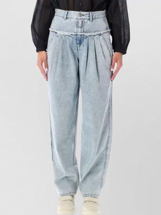 Isabel Marant denim pleated wide-leg jeans