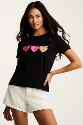 Lisa Todd Love Shock Tee in Black at Nordstrom, Size X-Small