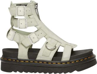 Dr. Martens Gesp Leren Sandaal Rubber Zool - Dames - Sandalen - Wit - 39 EU - Schoenen