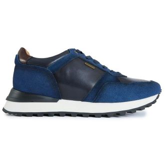 Simon Carter Mens Gervais Casual Runner Trainers - Blue Leather - Size UK 11.5