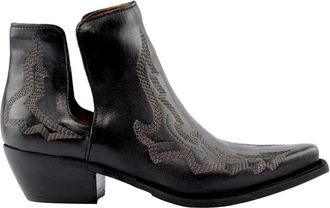Zoe Zwarte Vitello Texano Laarzen - Dames - Cowboylaarzen - Zwart - 36 EU - Leer - Schoenen