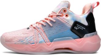 Generic Mens Shoes Outdoor Sneakers Fashion Basketball Running Sports Training(Pink,7.5 UK)