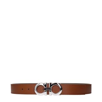 Ferragamo Herrens G&uuml;rtel Braun/Zementleder