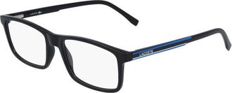 Lacoste Eyeglasses Rectangle Full Rim, Black Frame And Clear Demo Lenses Lens L2858001