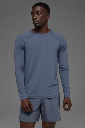 Alo | Idol Crewneck Long Sleeve Top in Bluestone, Size: Medium