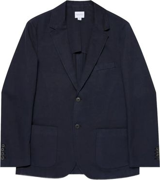 Sunspel Blazer con applicazione - Blu