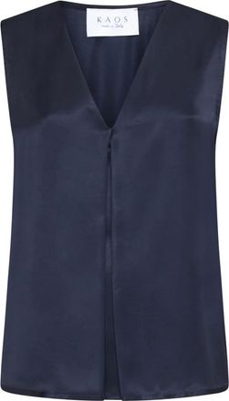 Kaos Sleeveless Tops, female, Blue, Size: XS Blue Top Collection