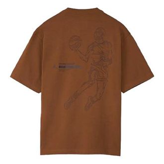 Nike Jordan Air Jordan 23 Engineered Basketball Sports Printing Round Neck Short Sleeve Brown DC9769-204