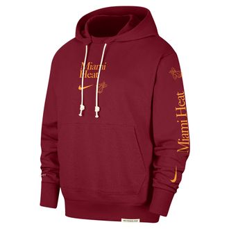 Nike Miami Heat Standard Issue Courtside Nike Mens Dri-FIT NBA Hoodie in Red | FD8596-608