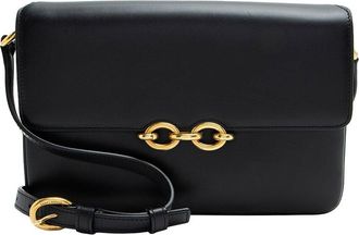 Saint Laurent Black Calfskin Le Maillon Shoulder Bag (Authentic Pre-Loved)
