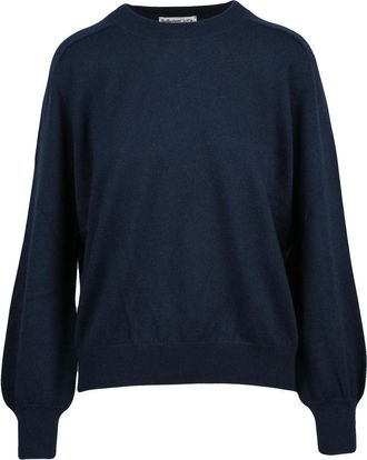 Ballantyne Cashmere Crew Neck Pullover with Puff Sleeves