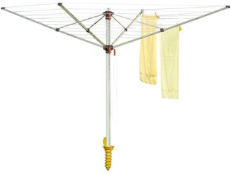 Juwel Secadora Rotativa Juwel Comfort Plus 600 (para 5-6 Cargas De Ropa, Altura Regulable 140-175 Cm, Incluye Funda Protectora, Soporte Para Perchas, Con Ba