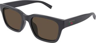 Gucci GG1857SK Asian Fit 004 Mens Sunglasses Grey Size 55 - Free RX Lenses - Free RX Lenses