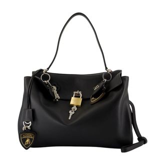 Balenciaga Unisex Rodeo Top Handle Bag Black Calfskin